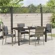 Afuera Living 5 Piece Poly Rattan Garden Dining Set with Cushions in Gray