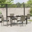 Afuera Living 5 Piece Poly Rattan Garden Dining Set with Cushions in Gray