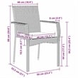 Afuera Living 5 Piece Poly Rattan Garden Dining Set with Cushions in Gray