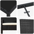 Afuera Living 5 Piece Poly Rattan Garden Dining Set with Cushions in Black