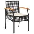 Afuera Living Contemporary 7 Piece Rattan Garden Dining Set in Black