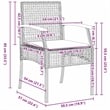 Afuera Living Contemporary 7 Piece Rattan Garden Dining Set in Black