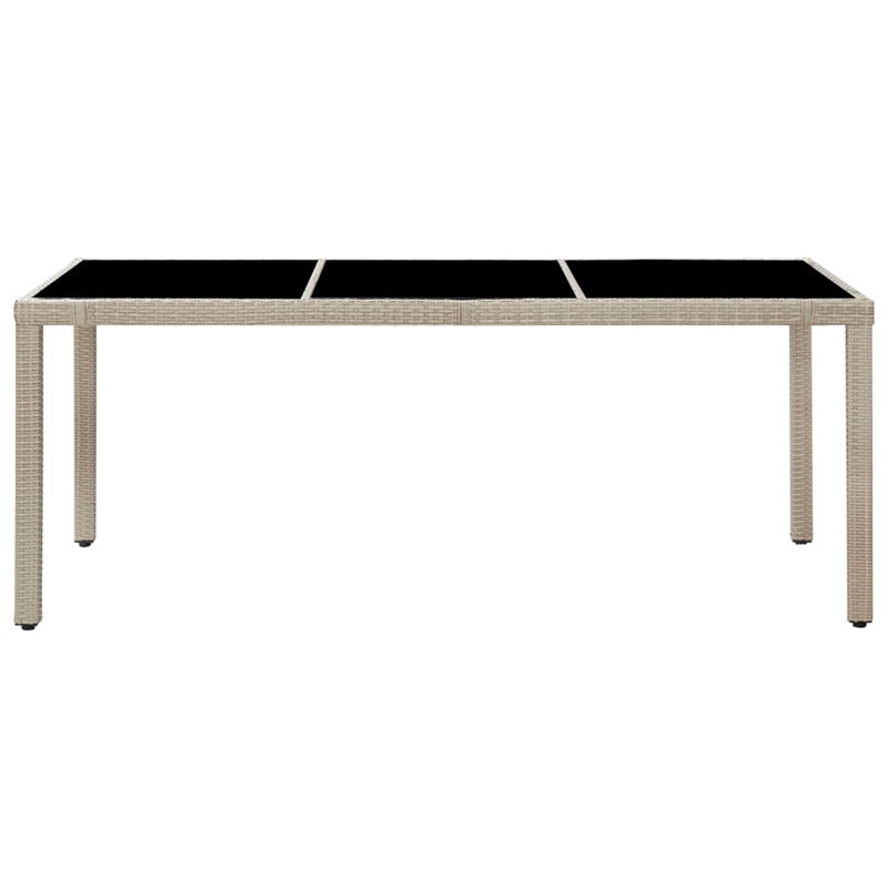 Afuera Living 9 Piece Poly Rattan Garden Dining Set in Beige/Cream White