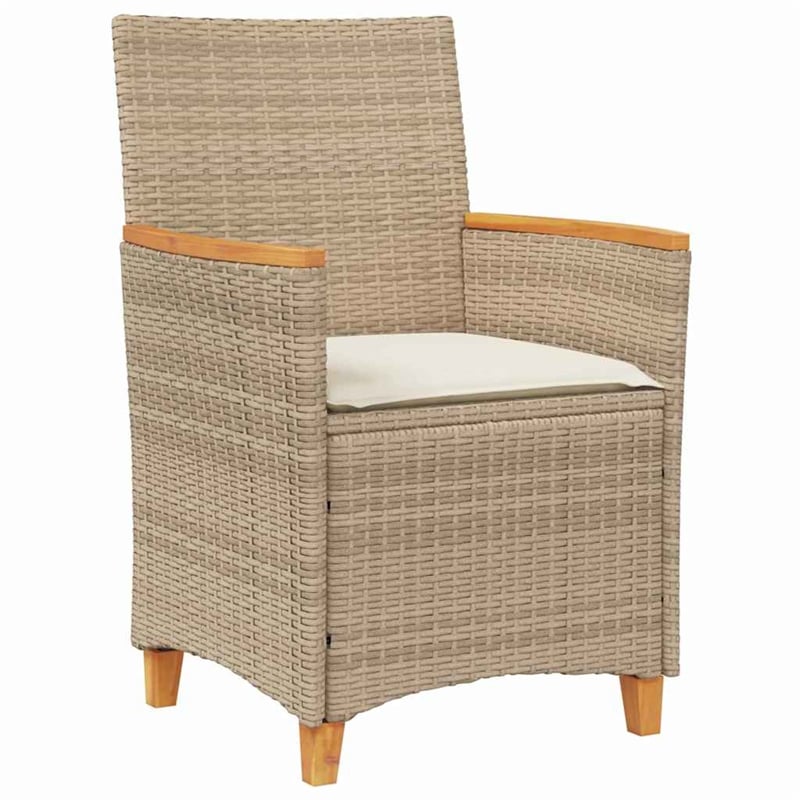 Afuera Living 7 Piece Poly Rattan Garden Dining Set in Brown