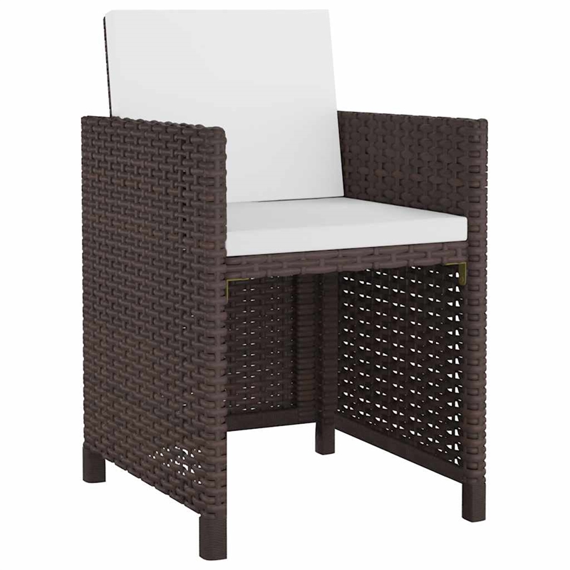 Afuera Living 13 Piece Rattan Garden Dining Set in Brown/Cream White