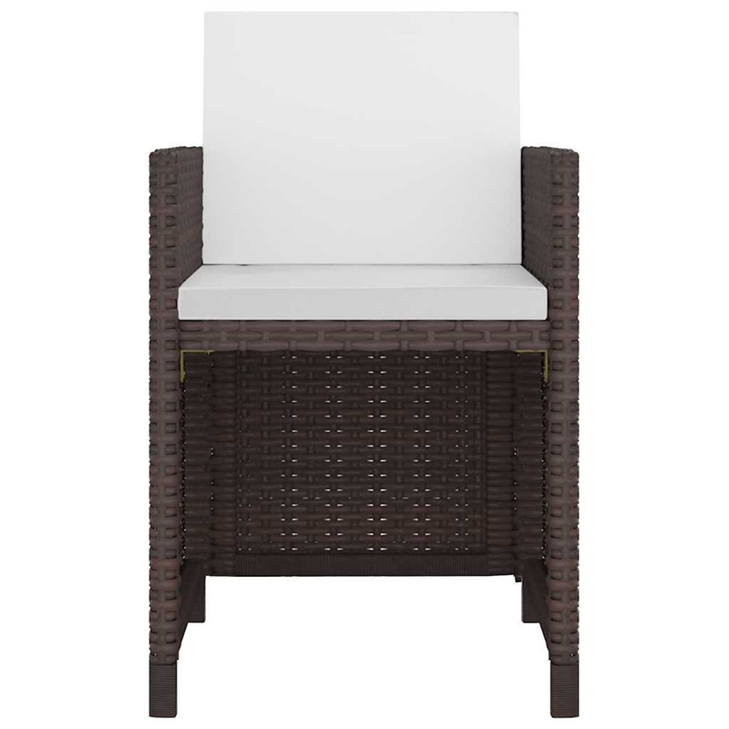 Afuera Living 13 Piece Rattan Garden Dining Set in Brown/Cream White