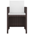 Afuera Living 13 Piece Rattan Garden Dining Set in Brown/Cream White