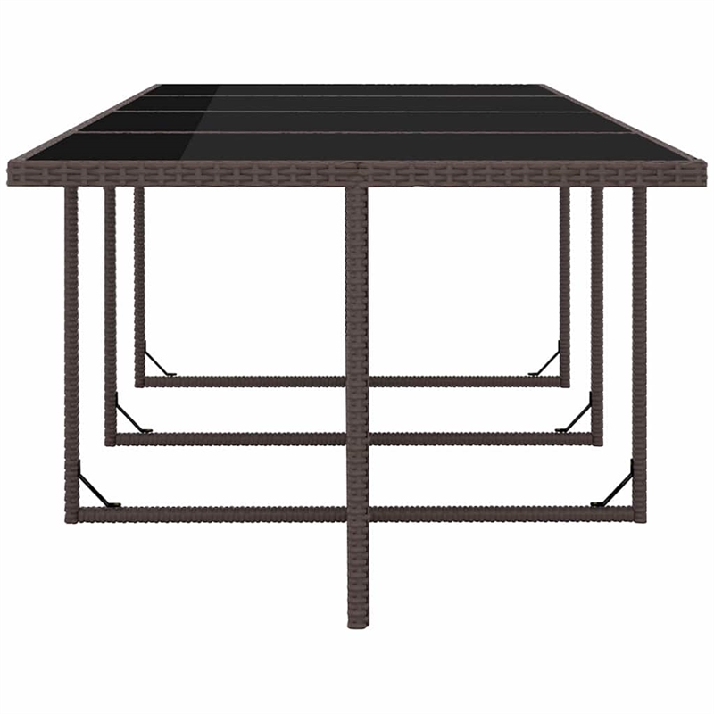 Afuera Living 13 Piece Rattan Garden Dining Set in Brown/Cream White