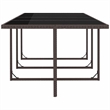 Afuera Living 13 Piece Rattan Garden Dining Set in Brown/Cream White