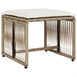 Afuera Living 7 Piece Poly Rattan Garden Dining Set in Beige/Cream White
