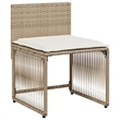 Afuera Living 7 Piece Poly Rattan Garden Dining Set in Beige/Cream White