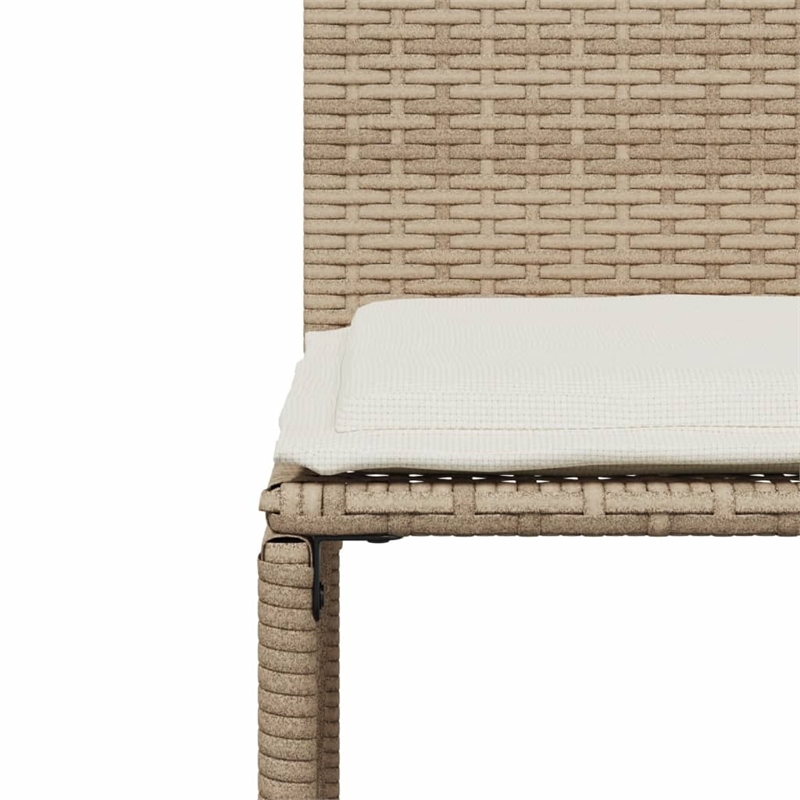 Afuera Living 7 Piece Poly Rattan Garden Dining Set in Beige/Cream White