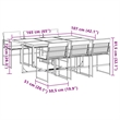 Afuera Living Contemporary Steel Garden Dining Set in Anthracite/Gray