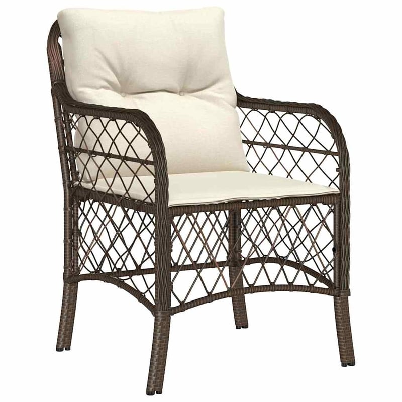 Afuera Living 5 Piece Poly Rattan Garden Dining Set with Cushions in Black