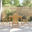 Afuera Living Contemporary 5 Piece Garden Dining Set in Brown