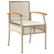 Afuera Living 7 Piece Rattan Garden Dining Set in Beige/Cream White