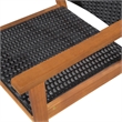 Afuera Living Contemporary Rattan Garden Dining Set in Black and Brown