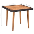 Afuera Living Contemporary Rattan Garden Dining Set in Black and Brown