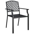 Afuera Living Contemporary 3 Piece Steel Garden Dining Set in Anthracite