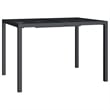 Afuera Living Contemporary 3 Piece Steel Garden Dining Set in Anthracite