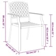 Afuera Living Contemporary 3 Piece Steel Garden Dining Set in Anthracite