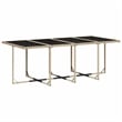 Afuera Living Contemporary Rattan Garden Dining Set in Black/Cream White