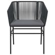 Afuera Living 5 Piece Poly Rattan Garden Dining Set in Black/Dark Gray