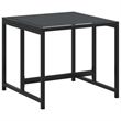 Afuera Living Contemporary Steel Garden Dining Set in Black Finish