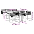 Afuera Living 7 Piece Poly Rattan Garden Dining Set in Black/Cream White