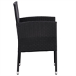 Afuera Living 5 Piece Poly Rattan Garden Dining Set in Black/Cream White