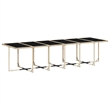 Afuera Living 17 Piece Poly Rattan Garden Dining Set in Black/Cream White