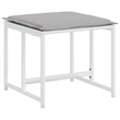 Afuera Living Contemporary Steel Garden Dining Set in White Finish