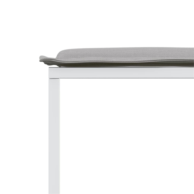 Afuera Living Contemporary Steel Garden Dining Set in White Finish