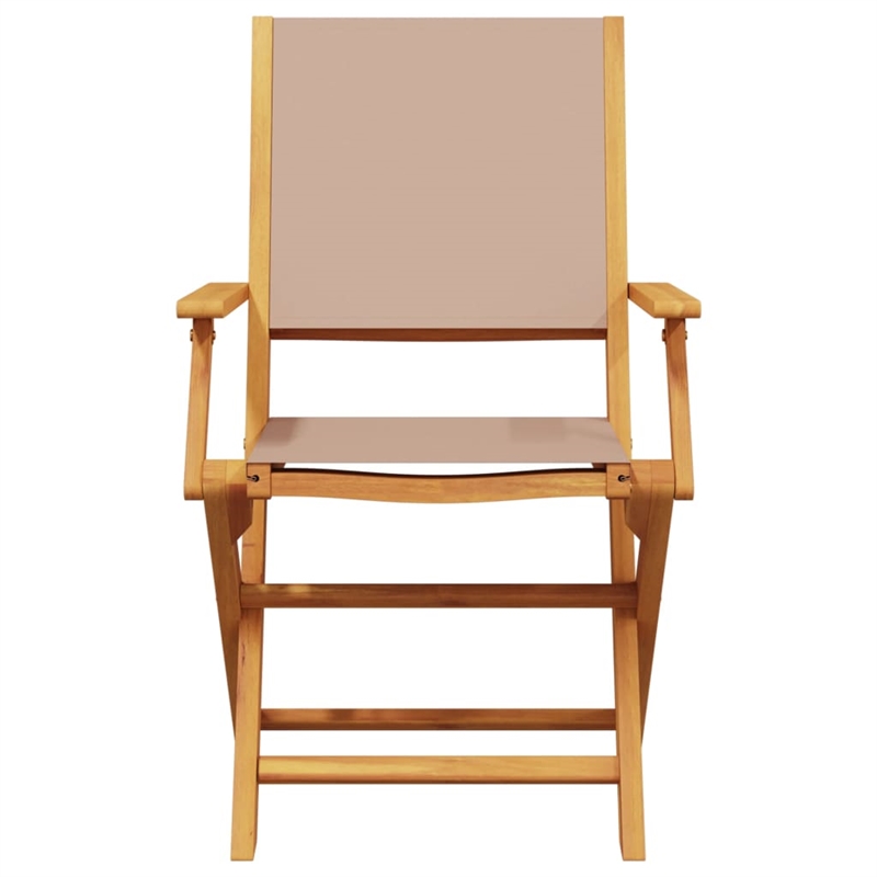 Afuera Living Contemporary Solid Wood Garden Dining Set in Taupe