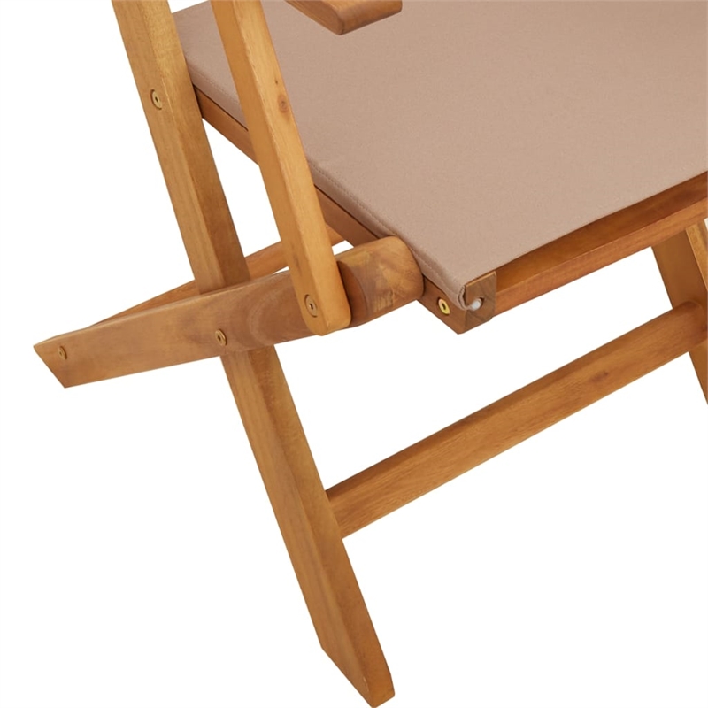 Afuera Living Contemporary Solid Wood Garden Dining Set in Taupe