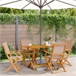 Afuera Living Contemporary Solid Wood Garden Dining Set in Taupe