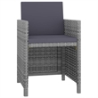 Afuera Living Contemporary 9 Piece Patio Dining Set in Anthracite