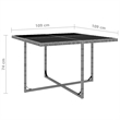 Afuera Living Contemporary 9 Piece Patio Dining Set in Anthracite