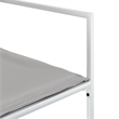 Afuera Living Contemporary Steel Garden Dining Set in White Finish