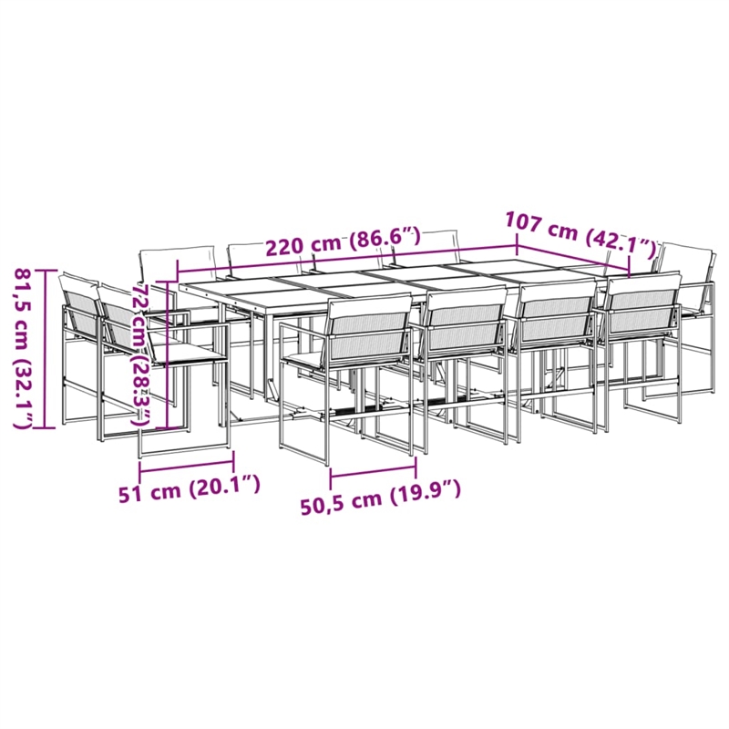 Afuera Living Contemporary Steel Garden Dining Set in White Finish