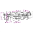 Afuera Living Contemporary Steel Garden Dining Set in White Finish