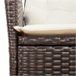 Afuera Living 9 Piece Rattan Garden Dining Set in Brown/Cream white