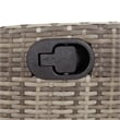 Afuera Living Contemporary 3 Piece Rattan Garden Dining Set in Black