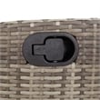 Afuera Living Rattan Garden Dining Set with Cushions in Black