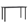 Afuera Living Rattan Garden Dining Set with Cushions in Black