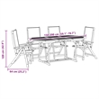 Afuera Living Contemporary 5 Piece Garden Dining Set in Brown