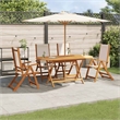 Afuera Living Contemporary 5 Piece Garden Dining Set in Brown