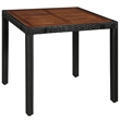 Afuera Living Contemporary Rattan Garden Dining Set in Black and Brown