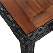 Afuera Living Contemporary Rattan Garden Dining Set in Black and Brown