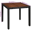 Afuera Living Contemporary Rattan Garden Dining Set in Black and Brown